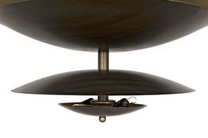 Noir Nora Chandelier - Artisan-Crafted Aged Brass Metal Fixture for Elegant Dining & Living Spaces PZ010AB