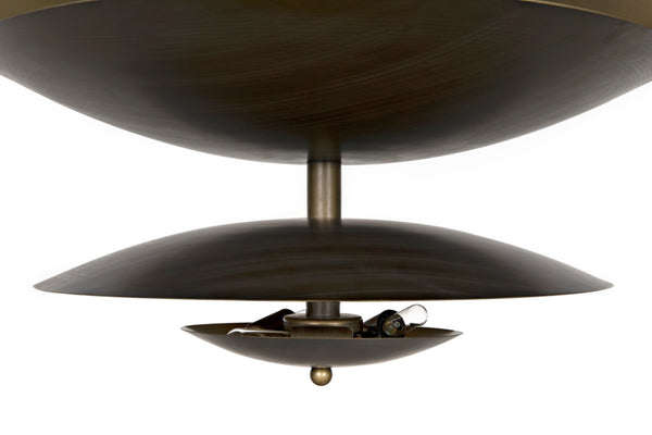 Noir Nora Chandelier - Artisan-Crafted Aged Brass Metal Fixture for Elegant Dining & Living Spaces PZ010AB
