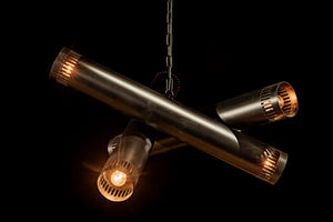 Noir Javelin Chandelier - Bold Black Steel Design for Modern Dining, Entryways & Kitchen Illumination PZ013MTB