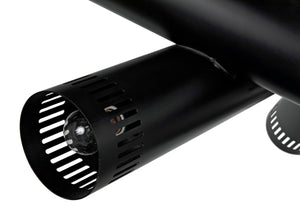 Noir Javelin Chandelier - Bold Black Steel Design for Modern Dining, Entryways & Kitchen Illumination PZ013MTB