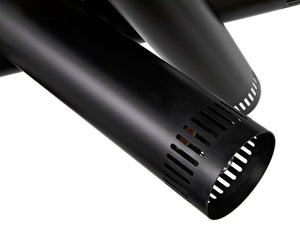 Noir Javelin Chandelier - Bold Black Steel Design for Modern Dining, Entryways & Kitchen Illumination PZ013MTB