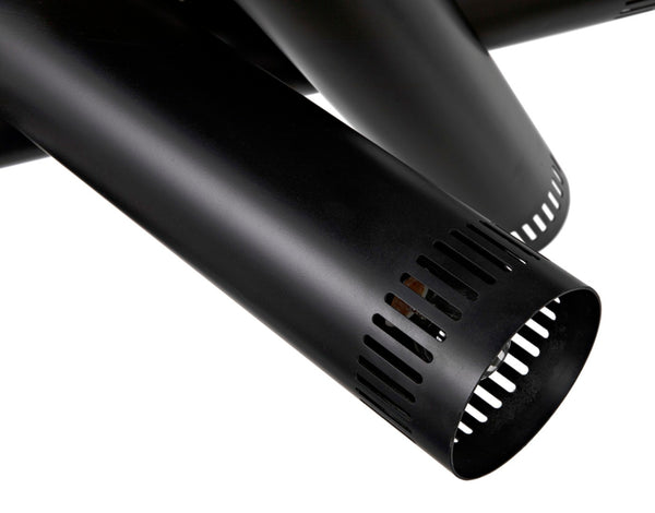 Noir Javelin Chandelier - Bold Black Steel Design for Modern Dining, Entryways & Kitchen Illumination PZ013MTB