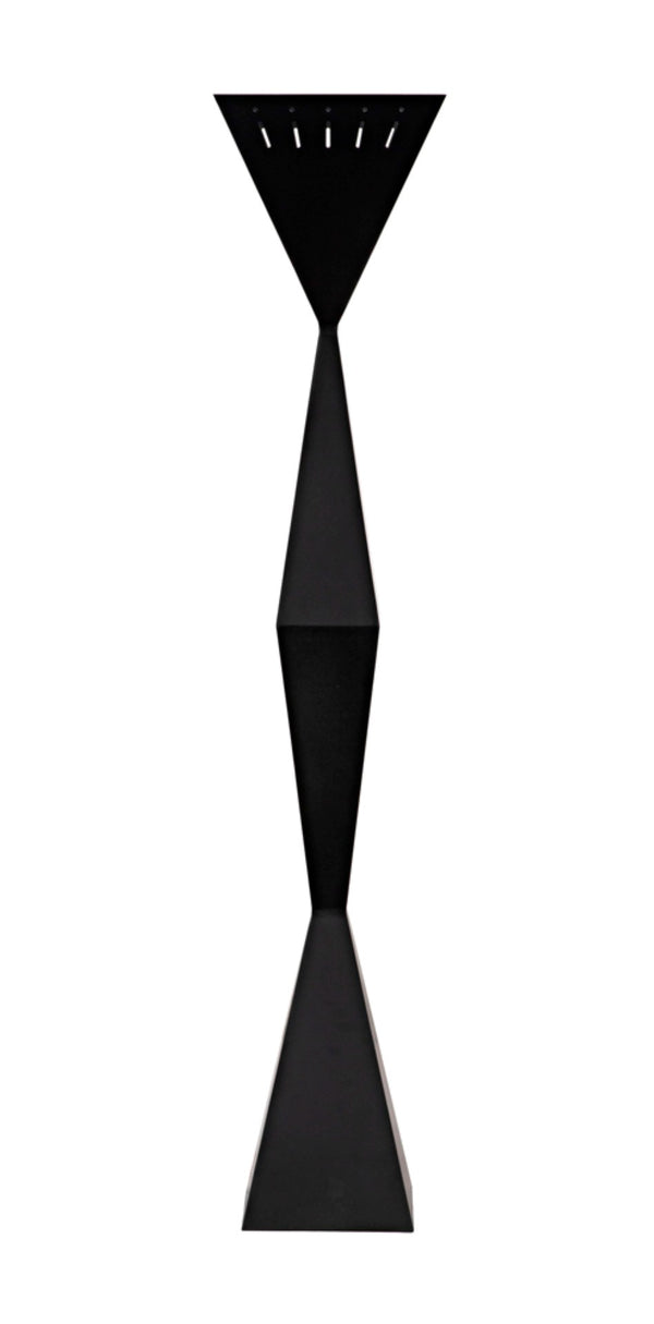 Noir Brixton Floor Lamp - Artisan-Crafted Black Iron Design for Modern Spaces, Perfect for Ambient Lighting PZ015MTB