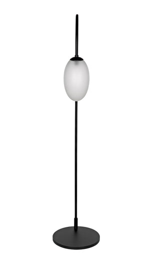 Noir Swan Floor Lamp - Elegant Matte Black Iron Design for Ambient Lighting in Modern Interiors PZ017MTB