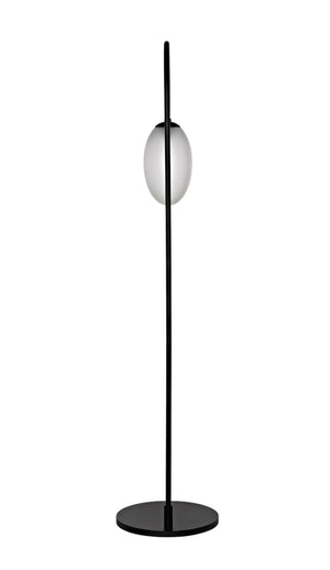Noir Swan Floor Lamp - Elegant Matte Black Iron Design for Ambient Lighting in Modern Interiors PZ017MTB