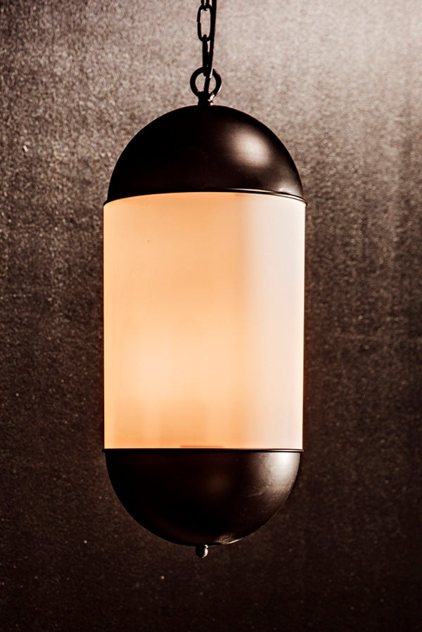 Noir Big Boy Pendant Light - Artisan-Crafted Matte Black Iron with Frosted Glass for Stunning Illumination PZ020MTB