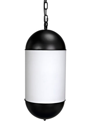 Noir Big Boy Pendant Light - Artisan-Crafted Matte Black Iron with Frosted Glass for Stunning Illumination PZ020MTB