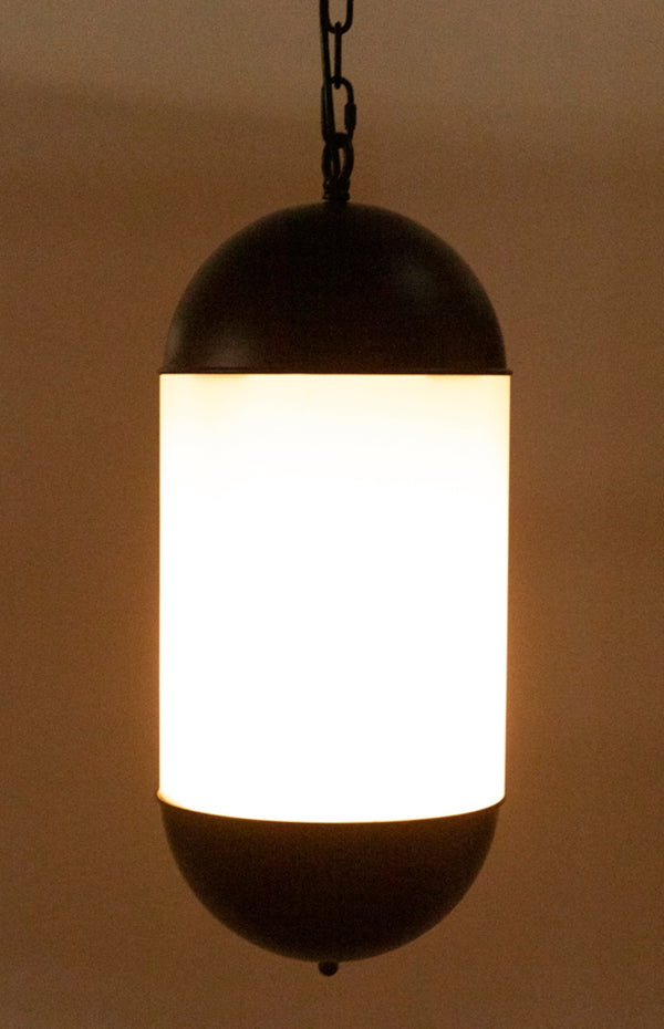 Noir Big Boy Pendant Light - Artisan-Crafted Matte Black Iron with Frosted Glass for Stunning Illumination PZ020MTB