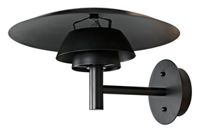 Noir Caprese Sconce - Artisan-Crafted Matte Black Wall Light for Modern & Industrial Décor Accent Illumination PZ023MTB