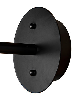 Noir Caprese Sconce - Artisan-Crafted Matte Black Wall Light for Modern & Industrial Décor Accent Illumination PZ023MTB