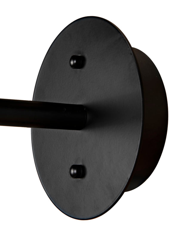 Noir Caprese Sconce - Artisan-Crafted Matte Black Wall Light for Modern & Industrial Décor Accent Illumination PZ023MTB