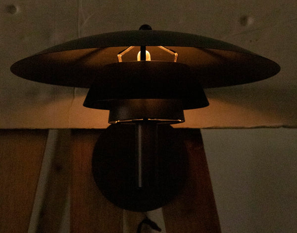 Noir Caprese Sconce - Artisan-Crafted Matte Black Wall Light for Modern & Industrial Décor Accent Illumination PZ023MTB