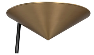 Noir Jetset Floor Lamp - Artisan-Crafted Matte Black & Antique Brass Lighting for Modern Living Spaces PZ026MTB