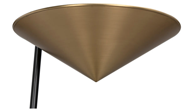 Noir Jetset Floor Lamp - Artisan-Crafted Matte Black & Antique Brass Lighting for Modern Living Spaces PZ026MTB