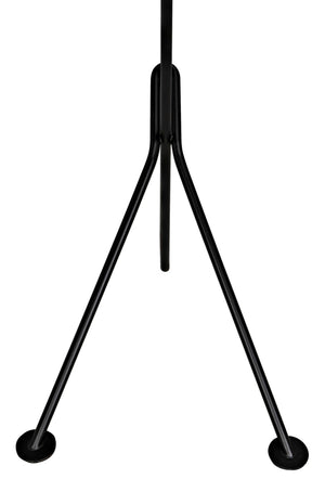 Noir Jetset Floor Lamp - Artisan-Crafted Matte Black & Antique Brass Lighting for Modern Living Spaces PZ026MTB