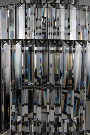 Noir Axa Chandelier - Handcrafted Matte Black Fixture with Crystalline Accents for Modern Industrial Spaces PZ027MTB