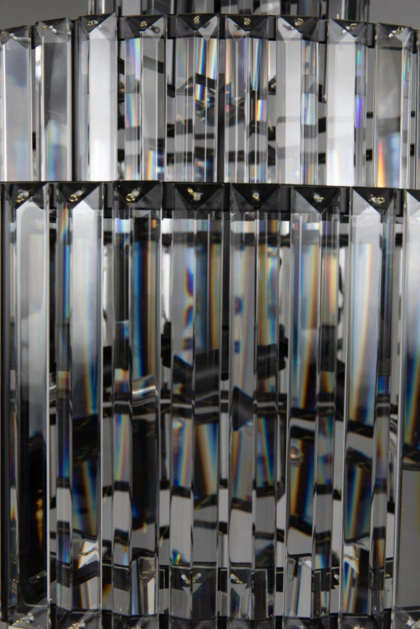 Noir Axa Chandelier - Handcrafted Matte Black Fixture with Crystalline Accents for Modern Industrial Spaces PZ027MTB