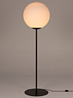 Noir Lazarus Floor Lamp – Stylish Industrial Design with Frosted Globes for Ambient Lighting & Modern Spaces PZ028MTB