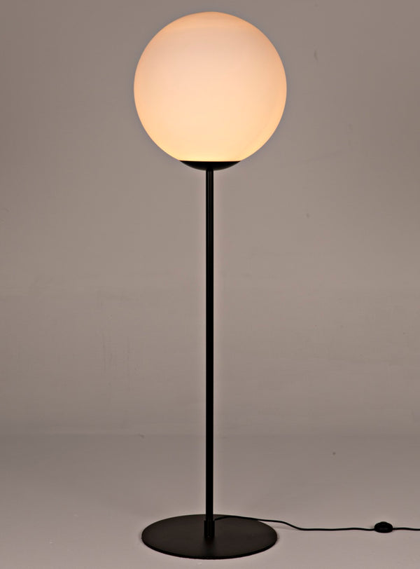 Noir Lazarus Floor Lamp – Stylish Industrial Design with Frosted Globes for Ambient Lighting & Modern Spaces PZ028MTB