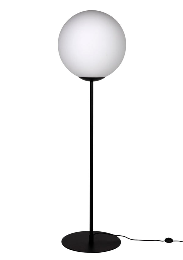 Noir Lazarus Floor Lamp – Stylish Industrial Design with Frosted Globes for Ambient Lighting & Modern Spaces PZ028MTB