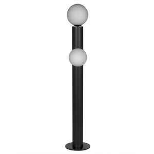 Noir Marlowe Floor Lamp - Stylish Matte Black Iron Design with Frosted Globe for Warm Ambient Lighting PZ033MTB