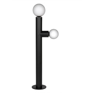 Noir Marlowe Floor Lamp - Stylish Matte Black Iron Design with Frosted Globe for Warm Ambient Lighting PZ033MTB
