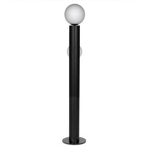 Noir Marlowe Floor Lamp - Stylish Matte Black Iron Design with Frosted Globe for Warm Ambient Lighting PZ033MTB