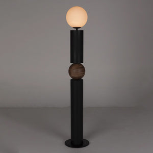 Noir Max Floor Lamp - Industrial-Modern Design with Frosted Glass Globes for Ambient Lighting in Any Space PZ036MTB