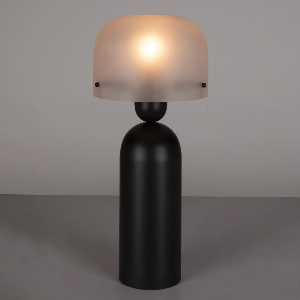 Noir Emma Lamp - Industrial-Style Table Lamp with Frosted Glass Shades for Soft Ambient Lighting & Elegance PZ037MTB
