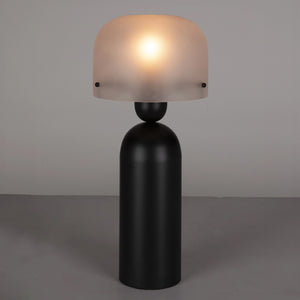 Noir Emma Lamp - Industrial-Style Table Lamp with Frosted Glass Shades for Soft Ambient Lighting & Elegance PZ037MTB