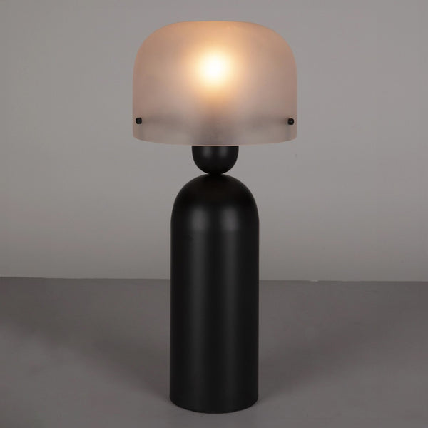 Noir Emma Lamp - Industrial-Style Table Lamp with Frosted Glass Shades for Soft Ambient Lighting & Elegance PZ037MTB