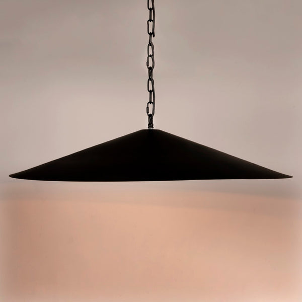 Noir Lark Pendant Light - Minimalist Matte Black Fixture for Modern Spaces, Ideal for Dining & Living Areas PZ043MTB