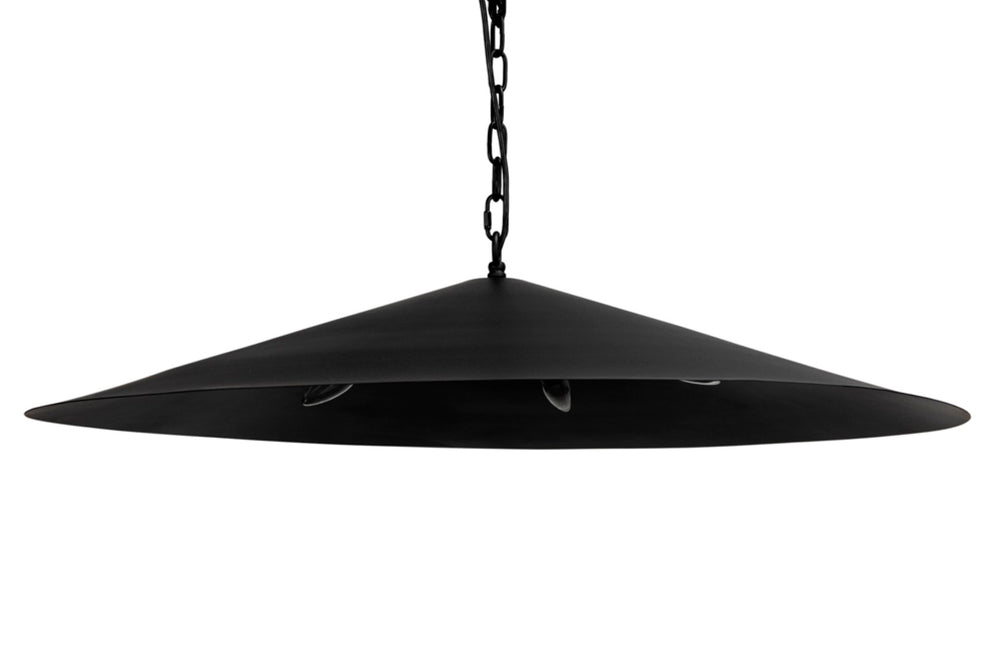 Noir Lark Pendant Light - Minimalist Matte Black Fixture for Modern Spaces, Ideal for Dining & Living Areas PZ043MTB