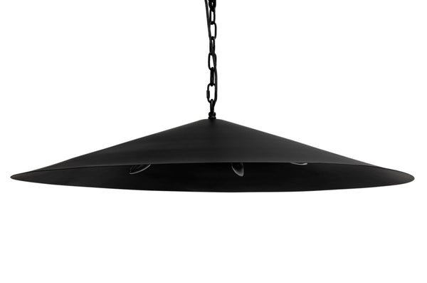 Noir Lark Pendant Light - Minimalist Matte Black Fixture for Modern Spaces, Ideal for Dining & Living Areas PZ043MTB