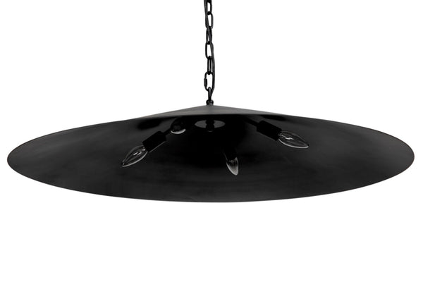 Noir Lark Pendant Light - Minimalist Matte Black Fixture for Modern Spaces, Ideal for Dining & Living Areas PZ043MTB