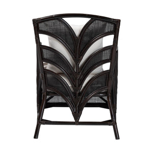 Bali & Pari Paden Handwoven Rattan Armchair Sustainably Crafted Boho Accent Seat