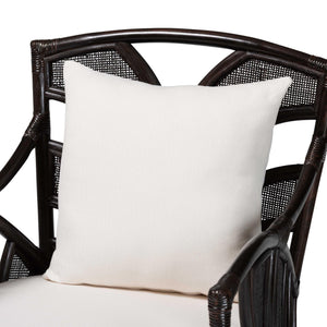 Bali & Pari Paden Handwoven Rattan Armchair Sustainably Crafted Boho Accent Seat