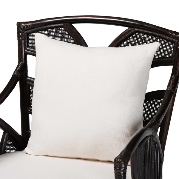 Bali & Pari Paden Handwoven Rattan Armchair Sustainably Crafted Boho Accent Seat