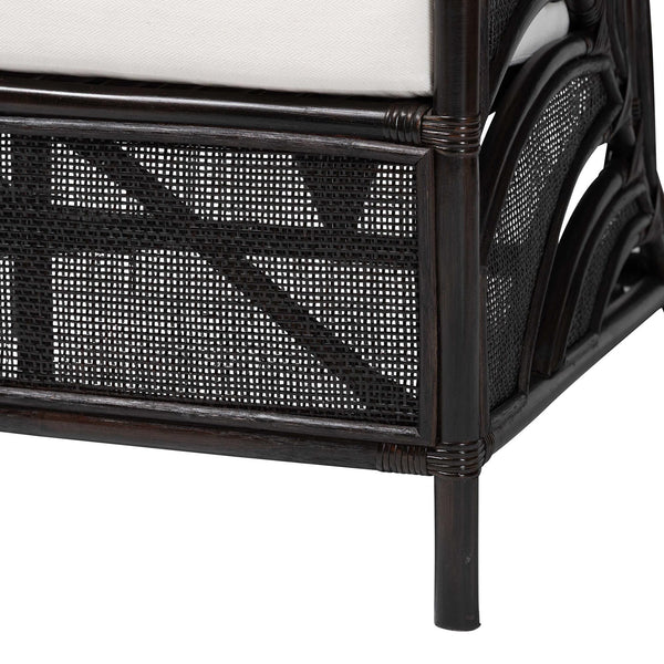 Bali & Pari Paden Handwoven Rattan Armchair Sustainably Crafted Boho Accent Seat