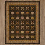 Karastan Rugs Bedouin Palataka Machine Woven Polyester Traditional Area Rug Gold 9' 6" x 12' 11"