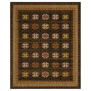 Karastan Rugs Bedouin Palataka Machine Woven Polyester Traditional Area Rug Gold 9' 6" x 12' 11"