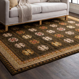 Karastan Rugs Bedouin Palataka Machine Woven Polyester Traditional Area Rug Gold 8' x 10'