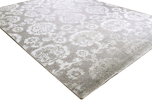 Pasargad Luxurious Hand-knotted Silk & Wool Area Rug - Stylish, Durable Elegance For Any Space   Pale-294-3 9x12