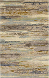 Piedras Hand-Knotted Wool Area Rug, Blue/Ivory Stripes, Durable & Stain-Resistant, 2' x 3'