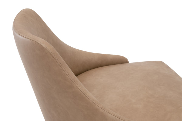 Essentials For Living Parissa Counter Stool Set Of 2 - Modern Brushed Gold Frame & Cozy Vegan Leather For Stylish Dining Ivanhoe Toast,Brushed Gold Steel Po,Lvl 6011cs.Ivt-bgld