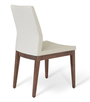 Soho Concept Pasha Wood Dining Chair - Stylish Leatherette Seating With 2-year Guarantee, Limited Stock Available! Walnut,Light Grey  Soho-concept-dining-chair-04684