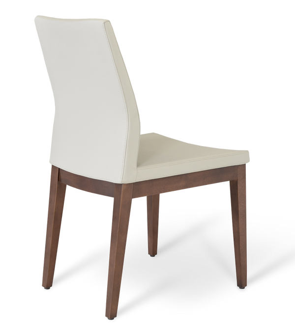 Soho Concept Pasha Wood Dining Chair - Stylish Leatherette Seating With 2-year Guarantee, Limited Stock Available! Walnut,Light Grey  Soho-concept-dining-chair-04684