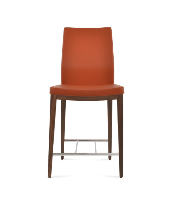 Soho Concept Pasha Wood Dining Chair Collection - Stylish Barstools & Counterstools With Premium Fabric Choices Walnut  Soho-concept-dining-chair-09058
