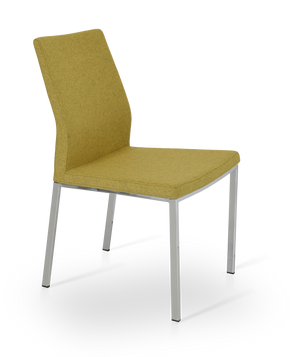 Soho Concept Pasha Metal Dining Chair - Modern Chrome Base, Stylish Fabric Options & 10-year Guarantee For Durability Chrome  Soho-concept-dining-chair-04706