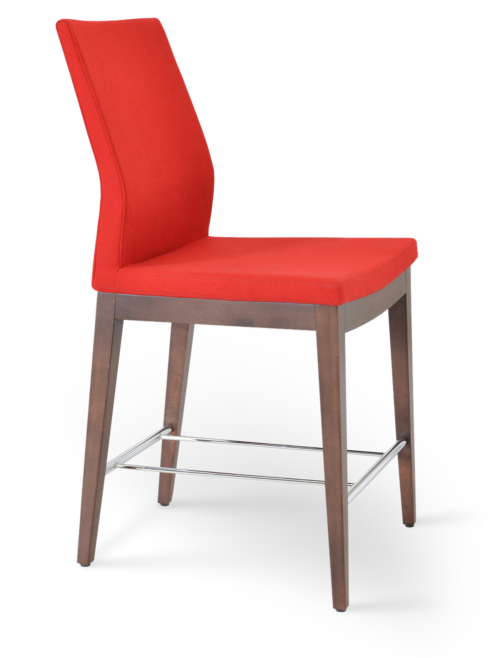 Soho Concept Pasha Barstools & Counterstools With Camira Era Fabric - Stylish, Durable, 10-year Guarantee! Walnut,Red  Soho-concept-dining-chair-09075